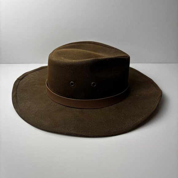 Original Outback Trading Company Oilskin Hat Kodiak 1480 Medium Brown - Picture 3 of 7